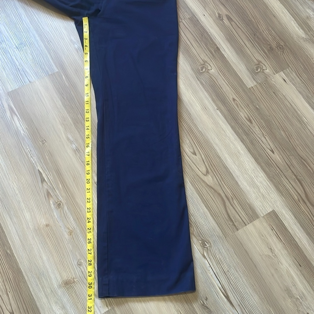 Talbots Heritage Straight Leg Chinos Pants Navy Size 6 Casual Travel Neutral - Picture 9 of 13